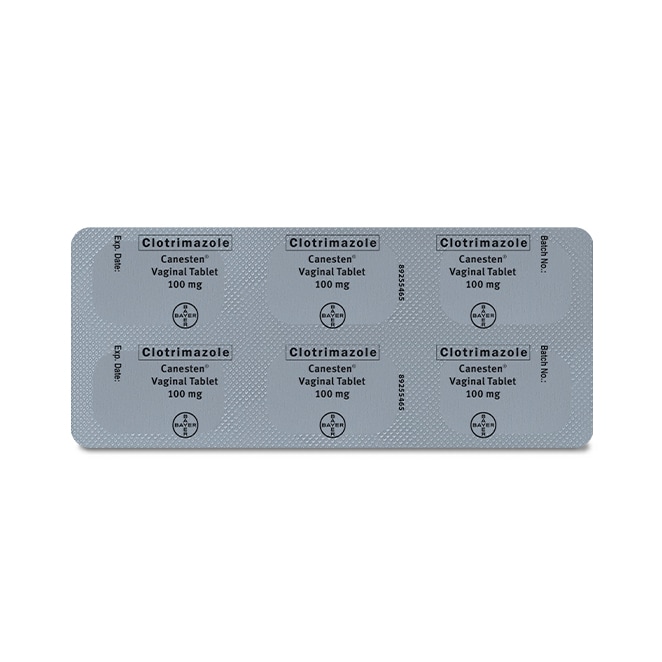 Clotrimazole Canesten 6 Vaginal Tablets 100mg Foil