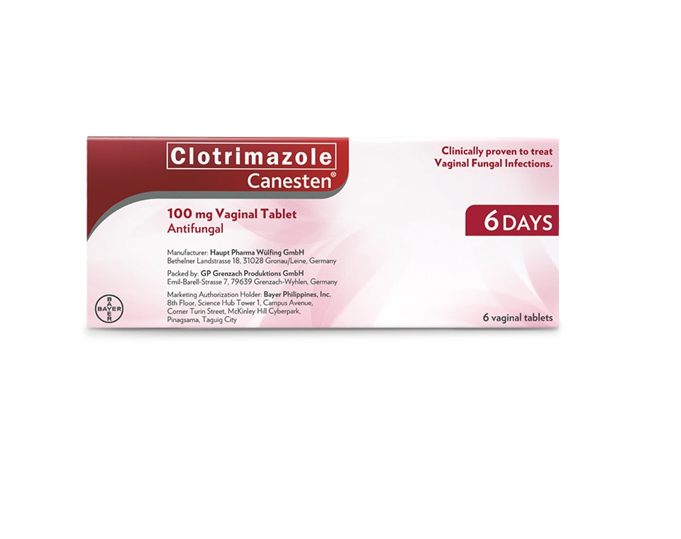 Clotrimazole Canesten 6 Vaginal Tablets 100mg
